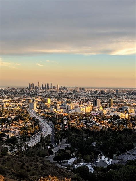 Sunset From Mulholland Drive Today Losangeles Los Angeles Travel Los