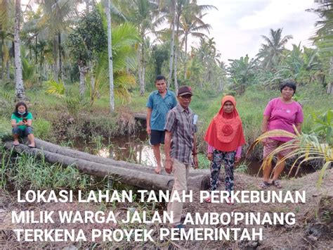 Waow Ada Proyek Pemerintah Mencaplok Lahan Tanah Milik Warga Rt