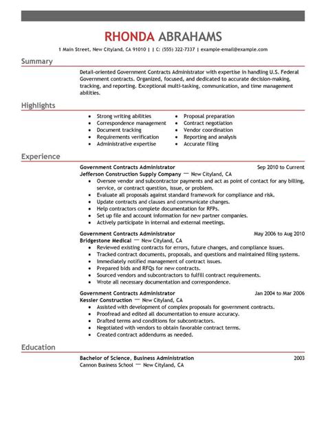 Government Resume Template For Microsoft Word Livecareer