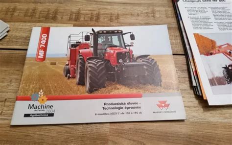 PROSPECTUS BROCHURE CATALOGUE massey ferguson tracteur série mf 7400