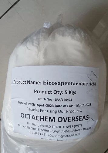 Eicosapentaenoic Acid Powder, 5 kg at ₹ 1425/kg in Ahmedabad | ID ...