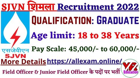 Sjvn Recruitment Sjvn Shimla Recruitment Hp Govt Job