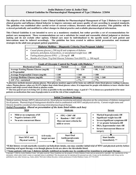 Joslin Diabetes Center & Joslin Clinic Clinical Guideline for ...