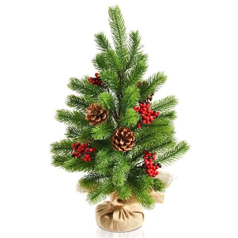 Gymax 20 In Artificial Tabletop Christmas Tree Mini Xmas Tree Holiday Decoration Gym08516 The