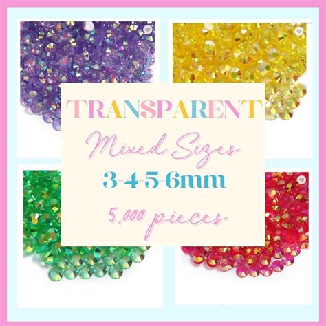 Transparent Bulk Rhinestone Packs Rocki Road Kreations LLC