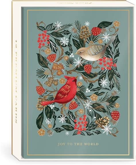 Amazon Punch Studio Christmas Birds Boxed Holiday Cards Set Of