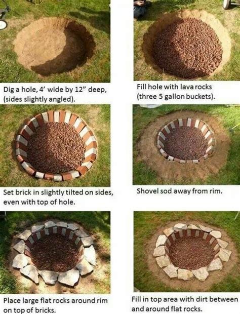 instructions to build a fire pit in the yard