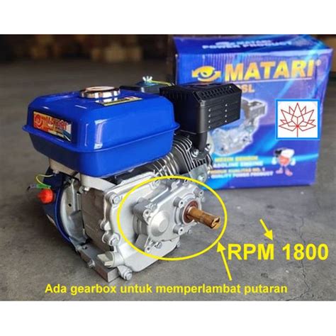 Jual Mesin Penggerak Bensin Putaran Lambat Gx Sl Slow Hp Matari