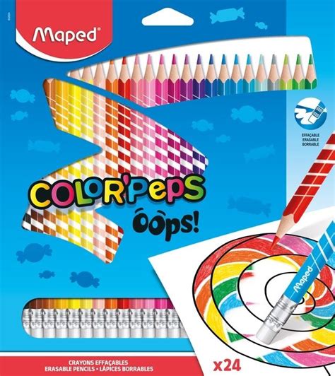 Maped Color Peps Oops Kredki Cieralne Z Gumk Tr Jk Tne Szt