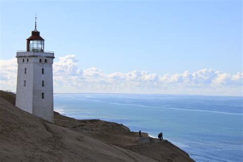 Farol de Rubjerg Knude foto de stock. Imagem de branco - 109729456