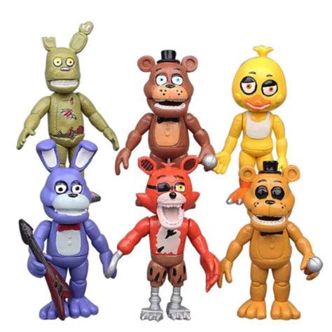 Kit 6 Bonecos Animatronics Five Nights At Freddys Fnaf Em Promoção Na Americanas