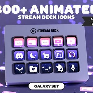 Animated Galaxy Stream Deck Icons Streamer Twitch Etsy