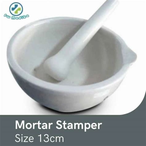 Jual Mortar Stamper 13cm Alat Penumbuk Obat Lumpung Alu Porcelain Di