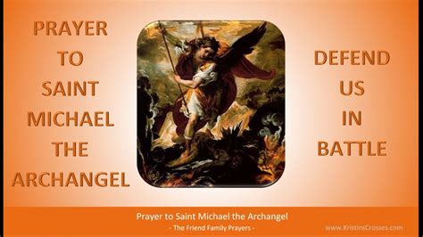 Prayer To Saint Michael The Archangel Youtube