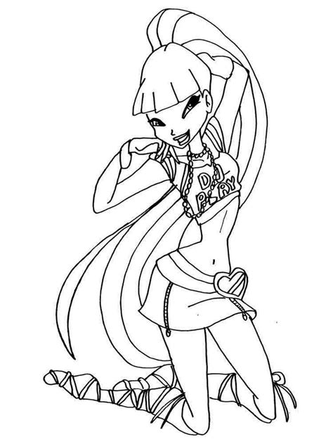 Musa Winx Coloring Pages Download And Print Musa Winx Coloring Pages