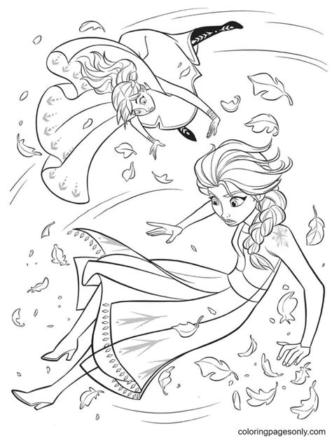 55 Coloriages Elsa Et Anna ColoringPagesOnly