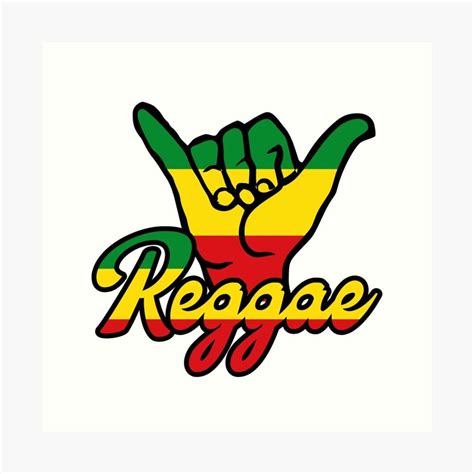 Shaka Hands Aloha Reggae Art Print For Sale By Alma Studio Reggae