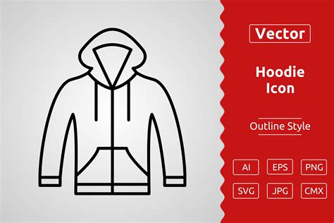 Vector Hoodie Outline Icon Graphic by Muhammad Atiq · Creative Fabrica