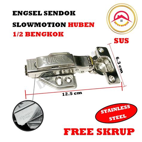 Jual Engsel Huben Stainless Steel Engsel Sendok Slowmotion Slow Soft