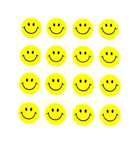 YELLOW HAPPY FACE Emoji Sandylion Stickers 1 Square | Etsy