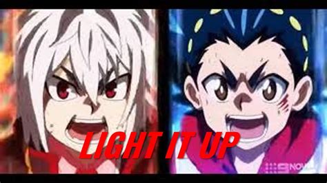 Beyblade Burst Sparking Super King Valt And Rantaro Vs Lane And Shu Amv Light It Up Youtube