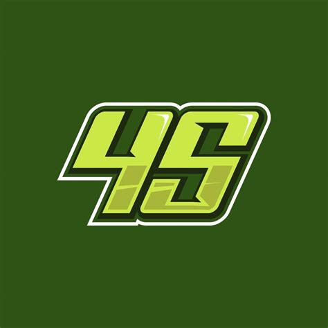 Racing number 45 logo design vector 16665903 Vector Art at Vecteezy