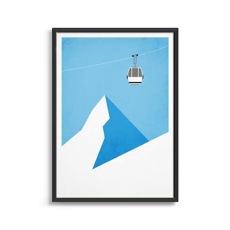 Ski Poster Etsy