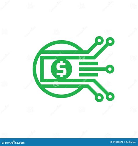 Digital Money Dollar Vector Logo Template Illustration Currency