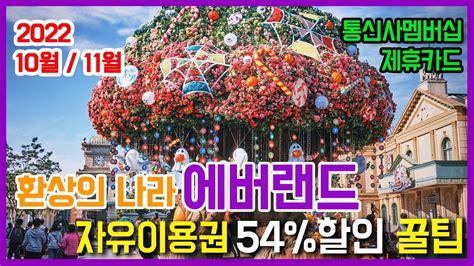 테마파크 에버랜드 자유이용권 54 할인 꿀팁 통신사멤버십 할인 제휴카드 할인 YouTube