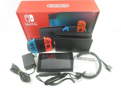 ♪nintendo Switch ニンテンドースイッチ 本体 Had S Kabaajpn ネオンブルー・ネオンレッド♪動作ok 中古品