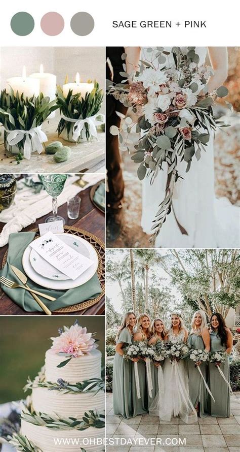 10 Perfect Shades Of Green Wedding Color Ideas For Spring Summer 2019 Pink Wedding Colors