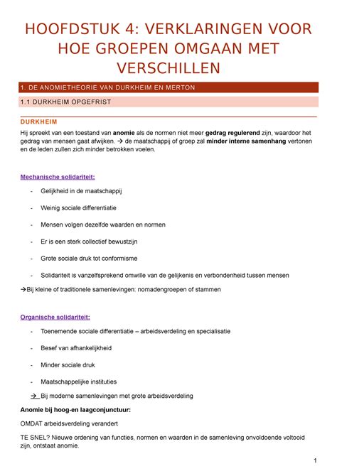 Gedragswetenschappen Samenvatting Proefwerk Hoofdstuk4 Hoofdstuk5