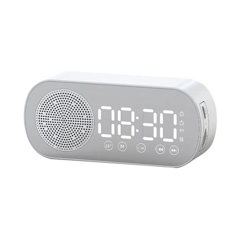 R Dio FM Port Til Despertador Digital Espelho Led Tela Hd Mudo Suporte