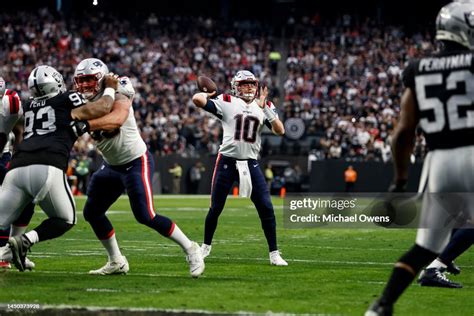 Mac Jones Of The New England Patriots Passes During An Nfl Football