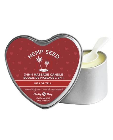 Earthly Body Candle 3 In 1 Heart Kiss Or Tell 4oz Candle Erotic Toys Blog