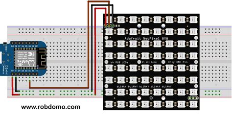 Piloter Un Panneau Led 8×8 Depuis Une Page Web Avec Un Esp8266 Wemos D1 Robdomo