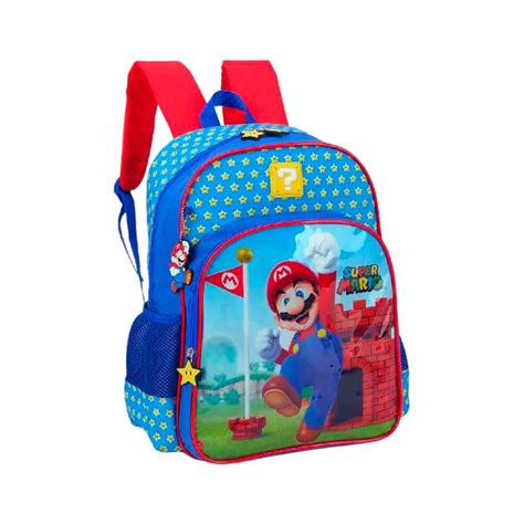 Mochila Costas Infantil Escolar Super Mario Luxcel IS39441MO Bazar