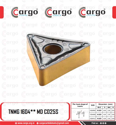 Cargo Double Coated Tnmg Carbide Turning Insert For Industrial Size