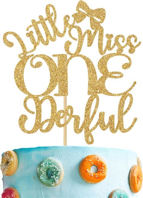 Amazon Gold Glitter Miss Onederful Cake Topper Baby Girl S 1st