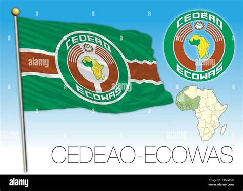 Flag of the Economic Community of West African States, ECOWAS flag ...