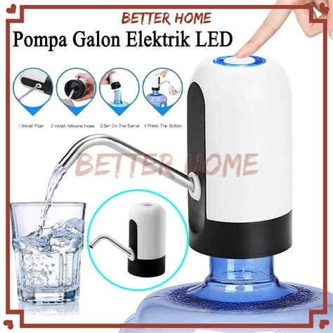 Jual Pompa Galon Elektrik LED Pompa Air Galon Elektrik Bisa Di Charge