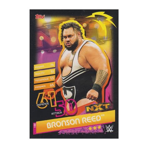 Karte 100 Bronson Reed Nxt Slam Attax Reloaded 039