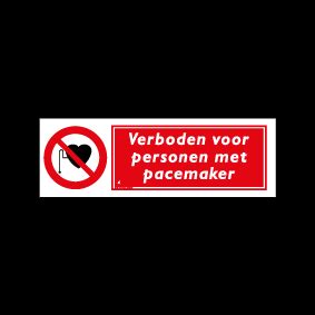 Verboden Voor Personen Met Pacemaker Bord Sticker Veiligheid