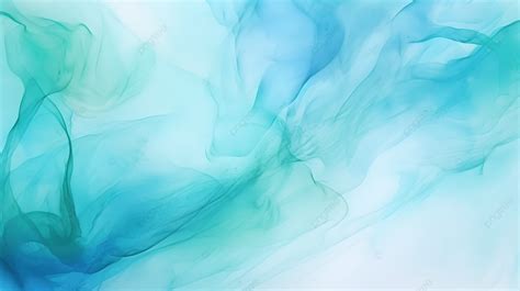 Soothing Pastel Blue Green Watercolor Texture A Delicate Stain Of