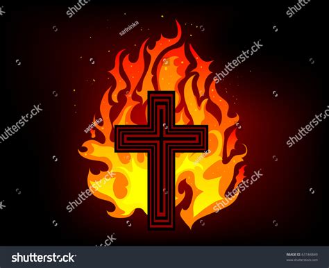 Cross Fire Vector Illustration Stock Vector (Royalty Free) 63184849