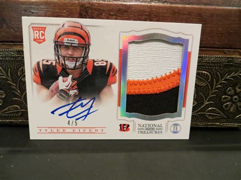 National Treasures Autograph Rookie Jersey Bengals Tyler Eifert 4 5