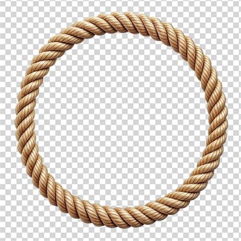 Circle Rope Frame Endless Rope Loop Isolated On Transparent Background