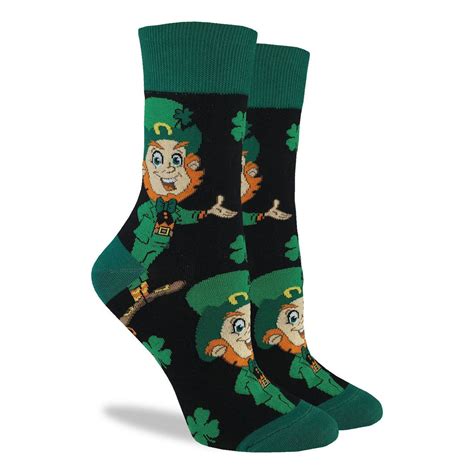 Womens Leprechaun Socks Good Luck Sock