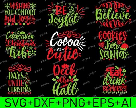 Christmas SVG Bundle Also Png Ai Eps Pdf Svg And DXF Etsy