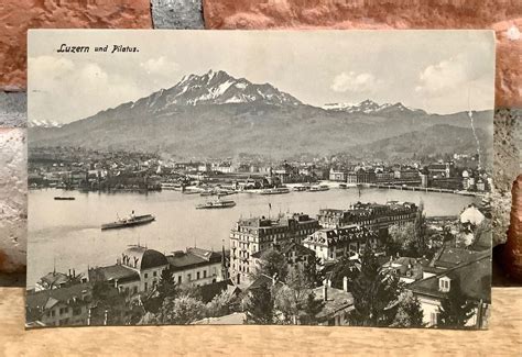 Alte AK Luzern Pilatus Bahnhof Dampfschiffe 1 6 1910 Kaufen Auf